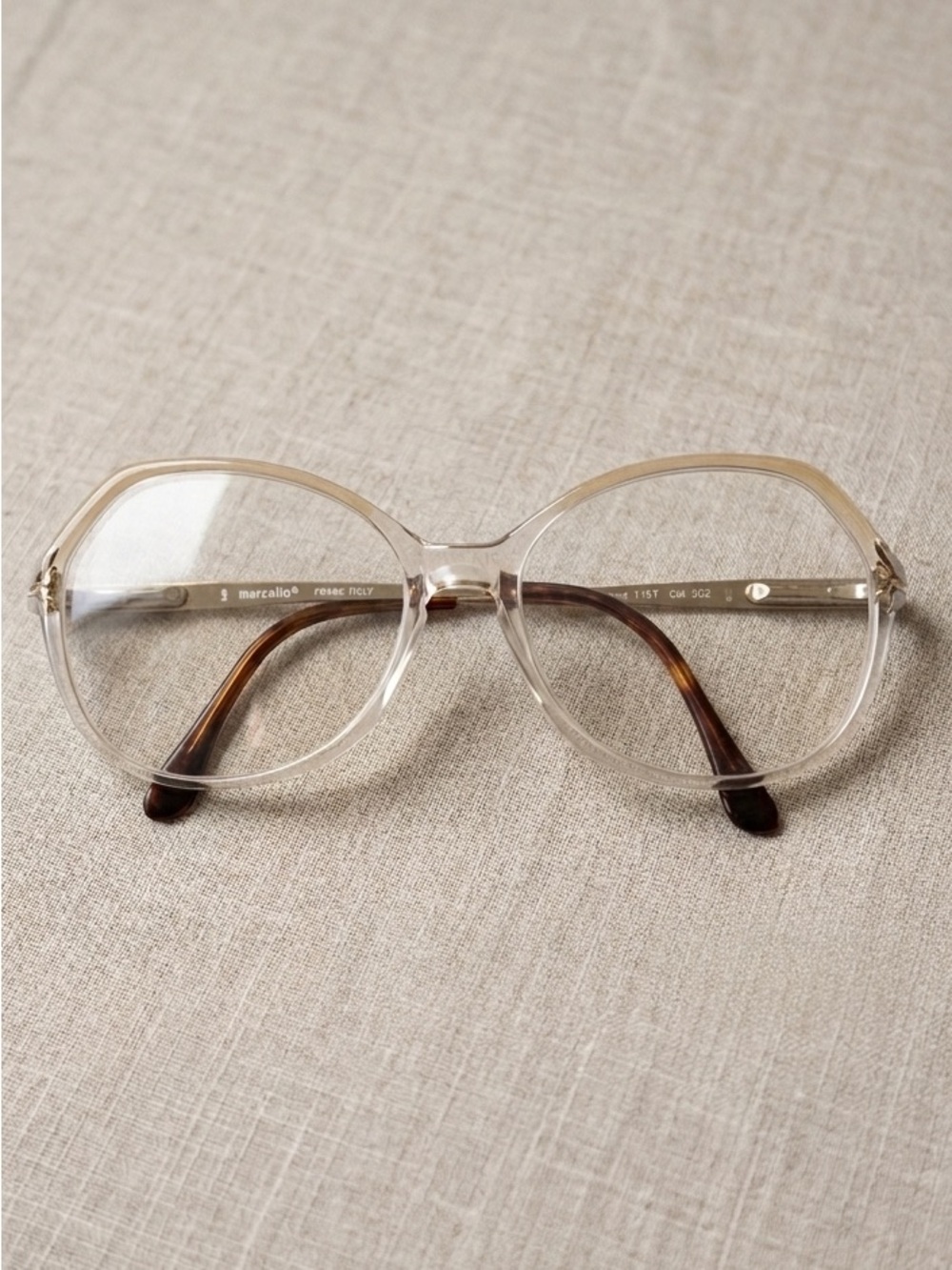 Marcolin Lana 1197 Vintage Eyeglass Frames Gold Clear 52-12-130 Italy